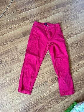 J. Crew Factory Vibrant Pink Straight-Leg  Pants